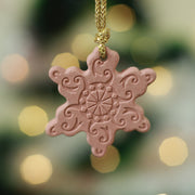 Snow Flake Christmas Tree Ornament - Red